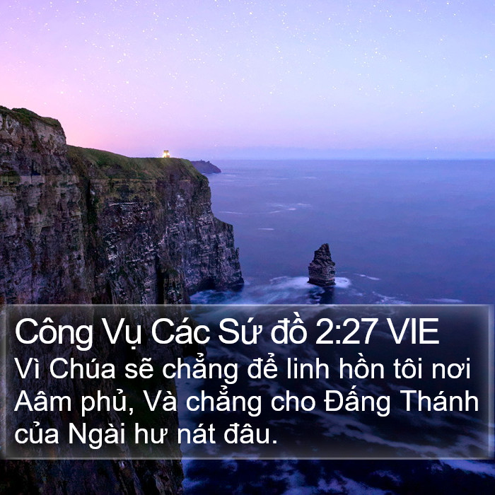 Công Vụ Các Sứ đồ 2:27 VIE Bible Study