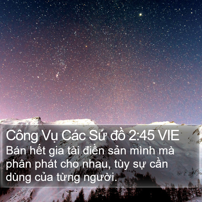 Công Vụ Các Sứ đồ 2:45 VIE Bible Study