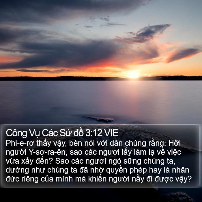 Công Vụ Các Sứ đồ 3:12 VIE Bible Study
