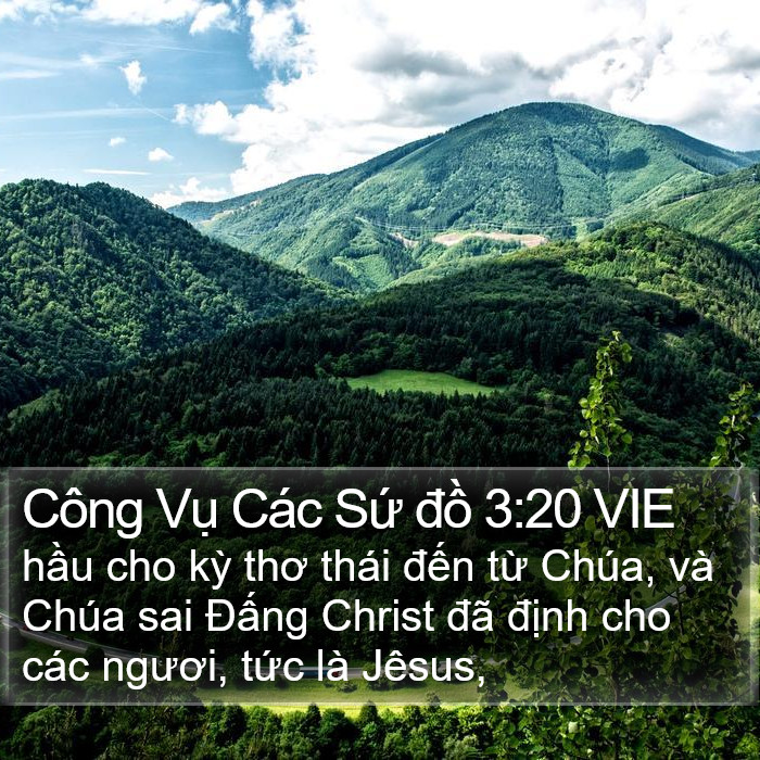 Công Vụ Các Sứ đồ 3:20 VIE Bible Study