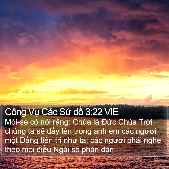 Công Vụ Các Sứ đồ 3:22 VIE Bible Study