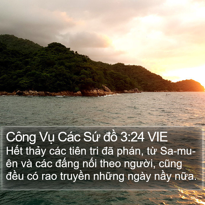 Công Vụ Các Sứ đồ 3:24 VIE Bible Study