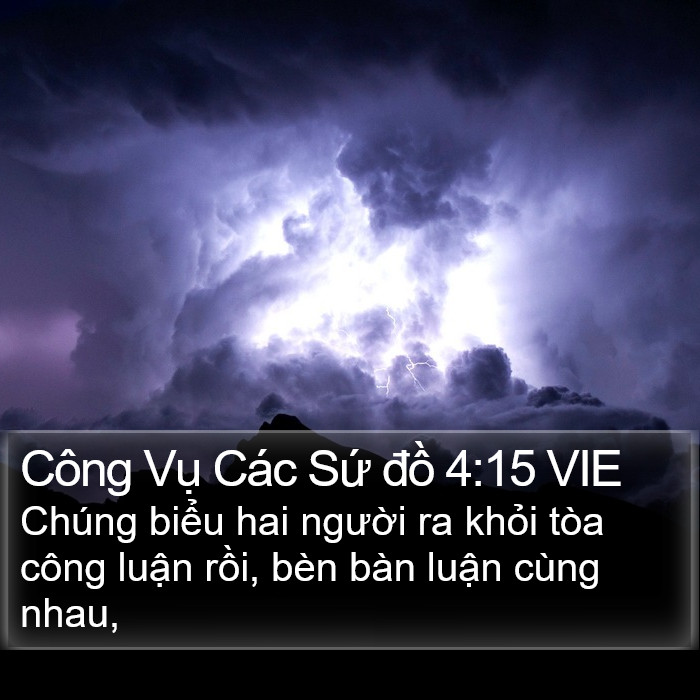 Công Vụ Các Sứ đồ 4:15 VIE Bible Study