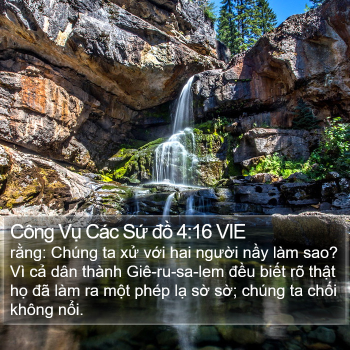 Công Vụ Các Sứ đồ 4:16 VIE Bible Study