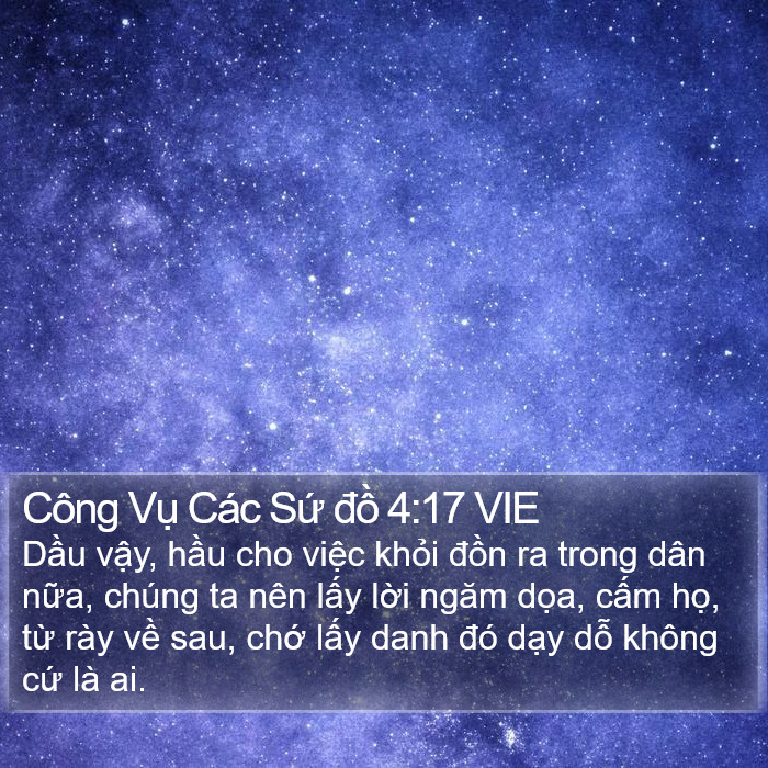 Công Vụ Các Sứ đồ 4:17 VIE Bible Study
