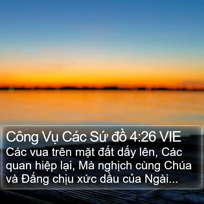 Công Vụ Các Sứ đồ 4:26 VIE Bible Study