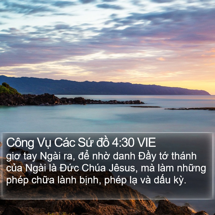 Công Vụ Các Sứ đồ 4:30 VIE Bible Study