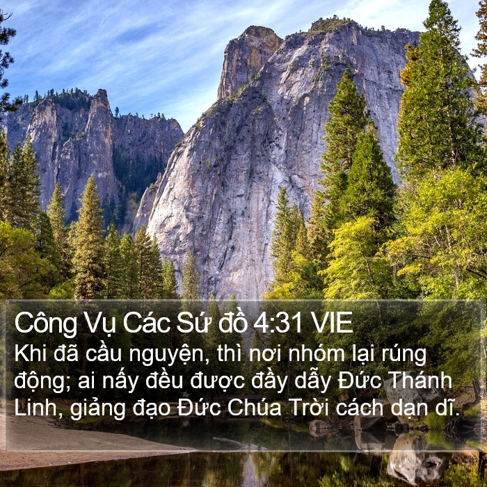 Công Vụ Các Sứ đồ 4:31 VIE Bible Study