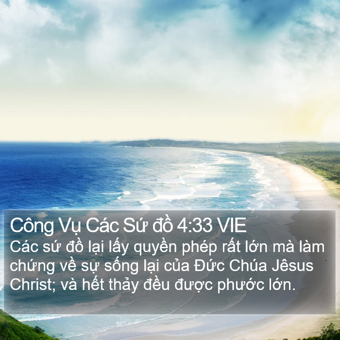 Công Vụ Các Sứ đồ 4:33 VIE Bible Study