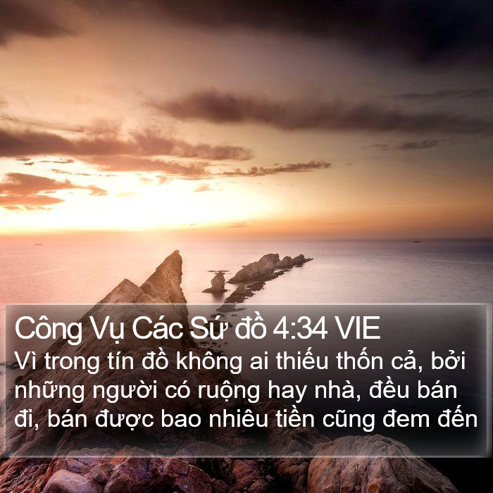 Công Vụ Các Sứ đồ 4:34 VIE Bible Study