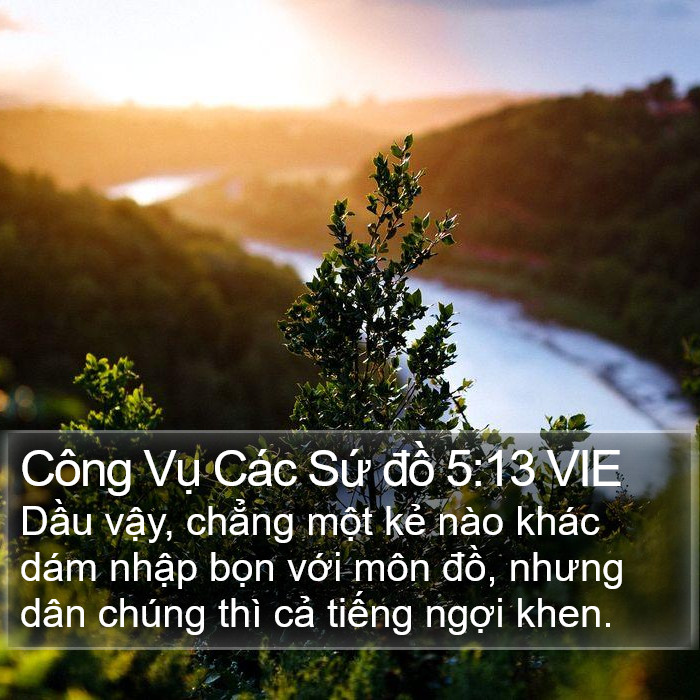 Công Vụ Các Sứ đồ 5:13 VIE Bible Study