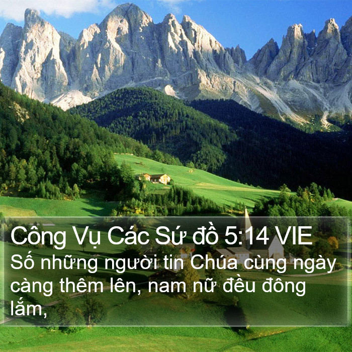 Công Vụ Các Sứ đồ 5:14 VIE Bible Study