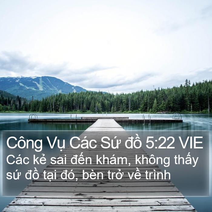Công Vụ Các Sứ đồ 5:22 VIE Bible Study
