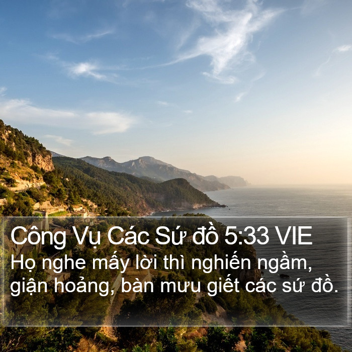 Công Vụ Các Sứ đồ 5:33 VIE Bible Study