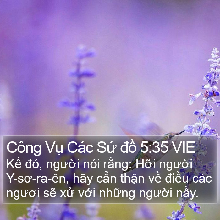 Công Vụ Các Sứ đồ 5:35 VIE Bible Study
