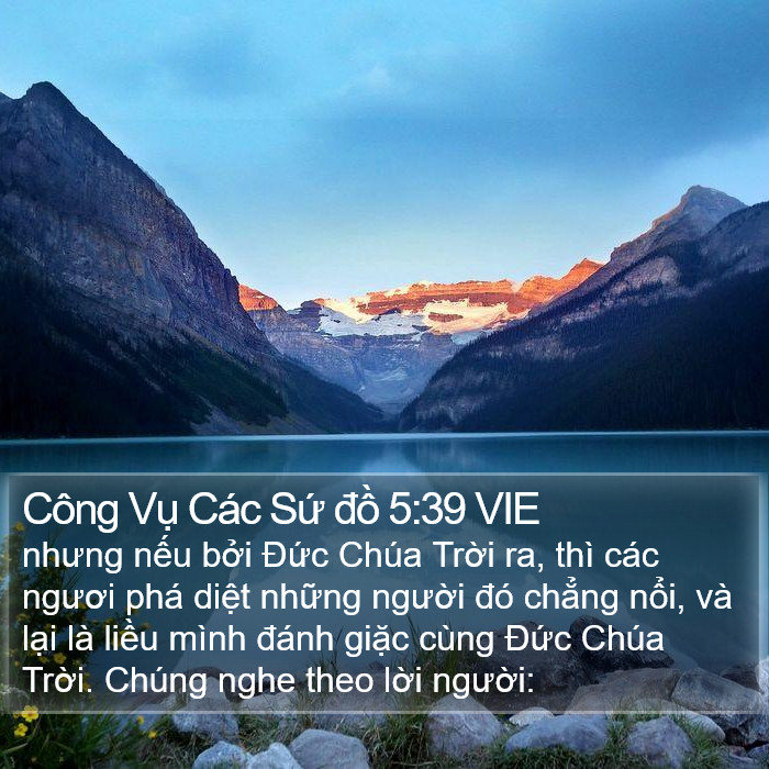 Công Vụ Các Sứ đồ 5:39 VIE Bible Study