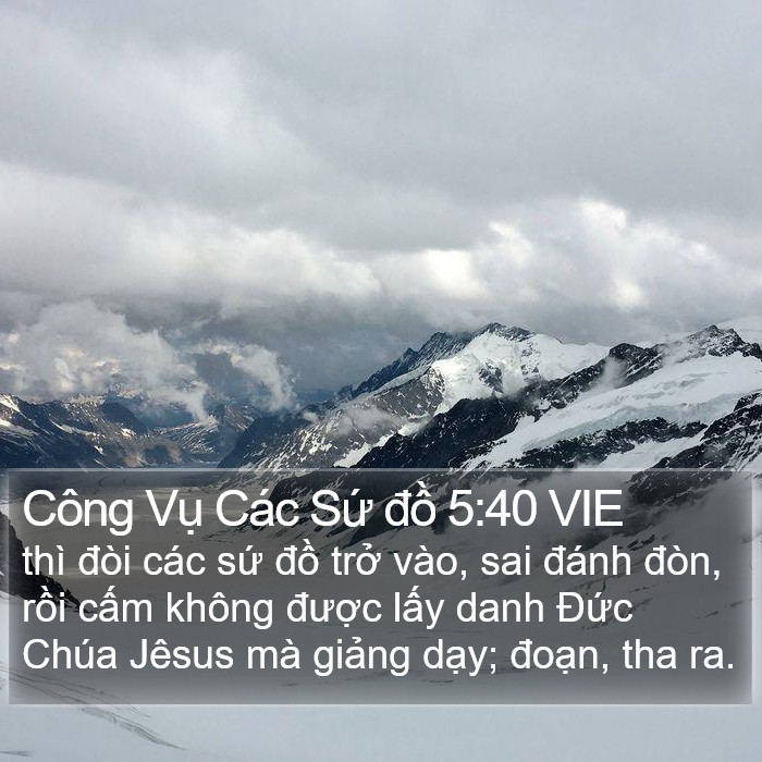 Công Vụ Các Sứ đồ 5:40 VIE Bible Study