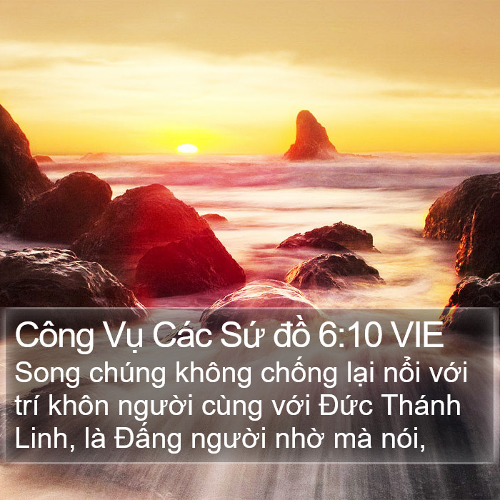 Công Vụ Các Sứ đồ 6:10 VIE Bible Study