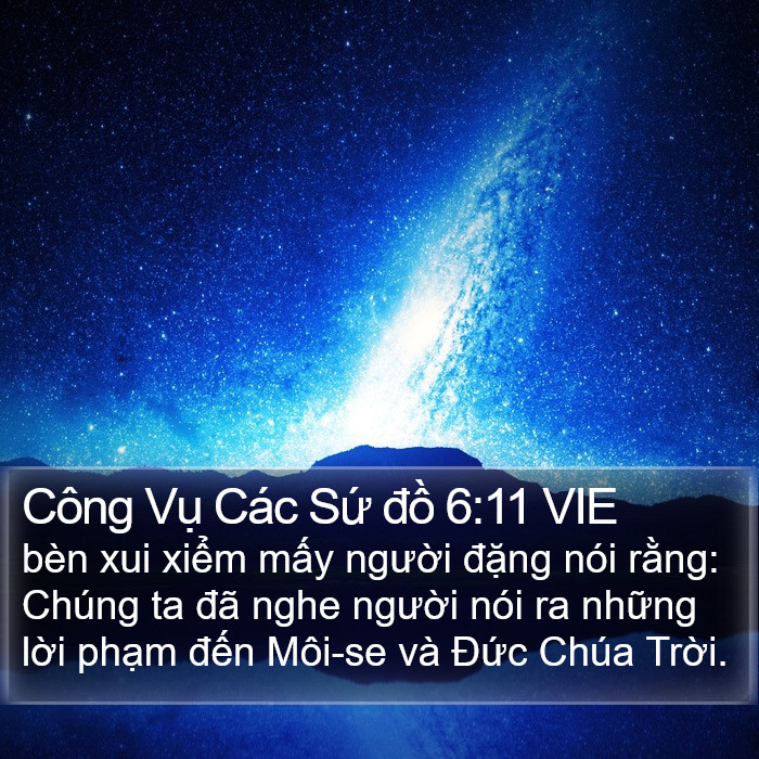 Công Vụ Các Sứ đồ 6:11 VIE Bible Study