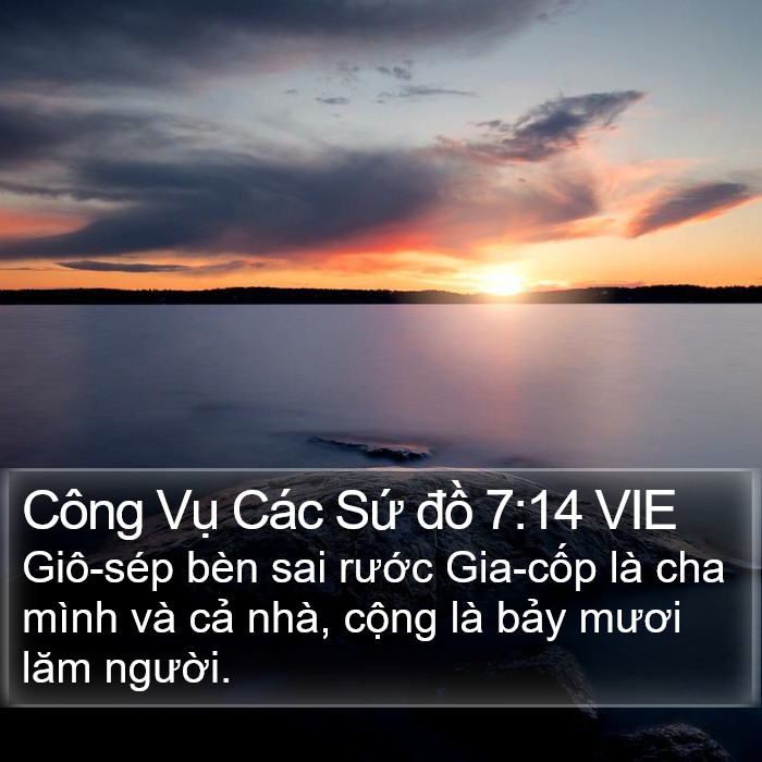 Công Vụ Các Sứ đồ 7:14 VIE Bible Study