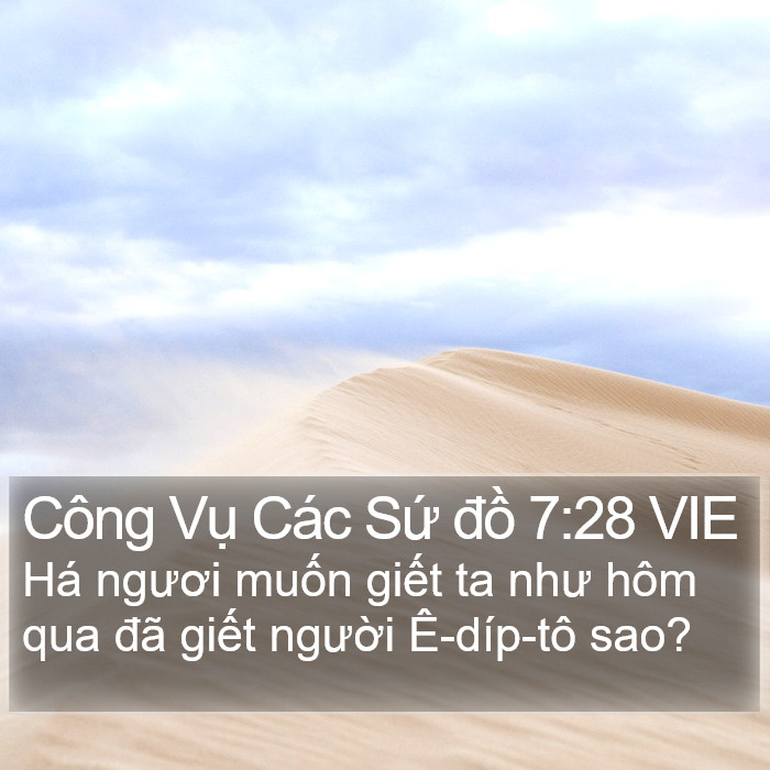 Công Vụ Các Sứ đồ 7:28 VIE Bible Study