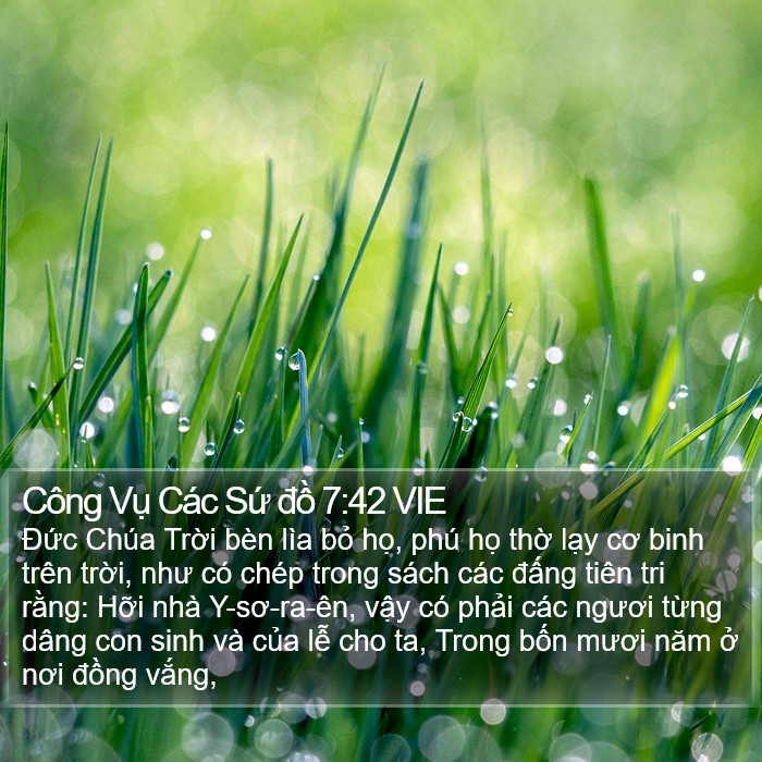 Công Vụ Các Sứ đồ 7:42 VIE Bible Study