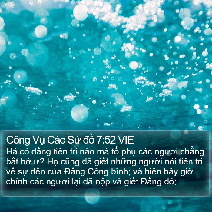 Công Vụ Các Sứ đồ 7:52 VIE Bible Study