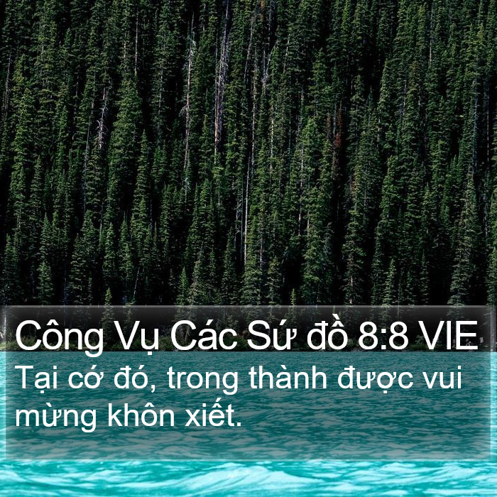 Công Vụ Các Sứ đồ 8:8 VIE Bible Study