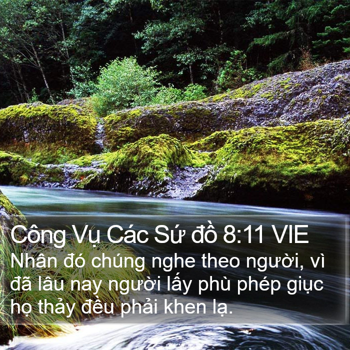 Công Vụ Các Sứ đồ 8:11 VIE Bible Study