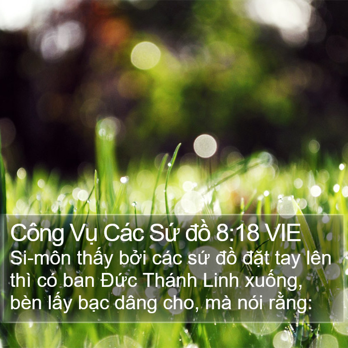 Công Vụ Các Sứ đồ 8:18 VIE Bible Study