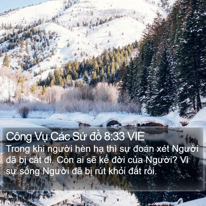 Công Vụ Các Sứ đồ 8:33 VIE Bible Study