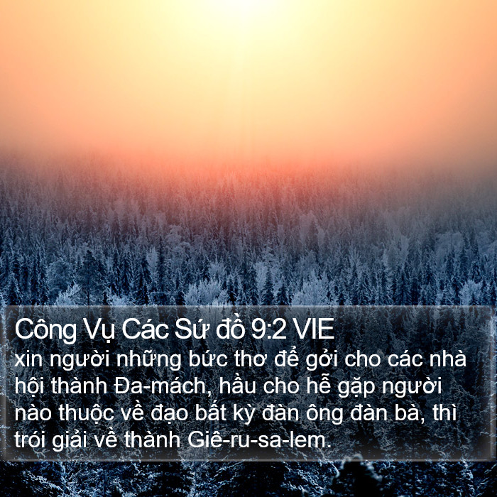 Công Vụ Các Sứ đồ 9:2 VIE Bible Study