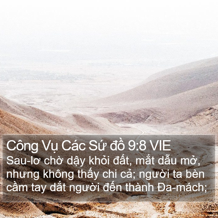 Công Vụ Các Sứ đồ 9:8 VIE Bible Study