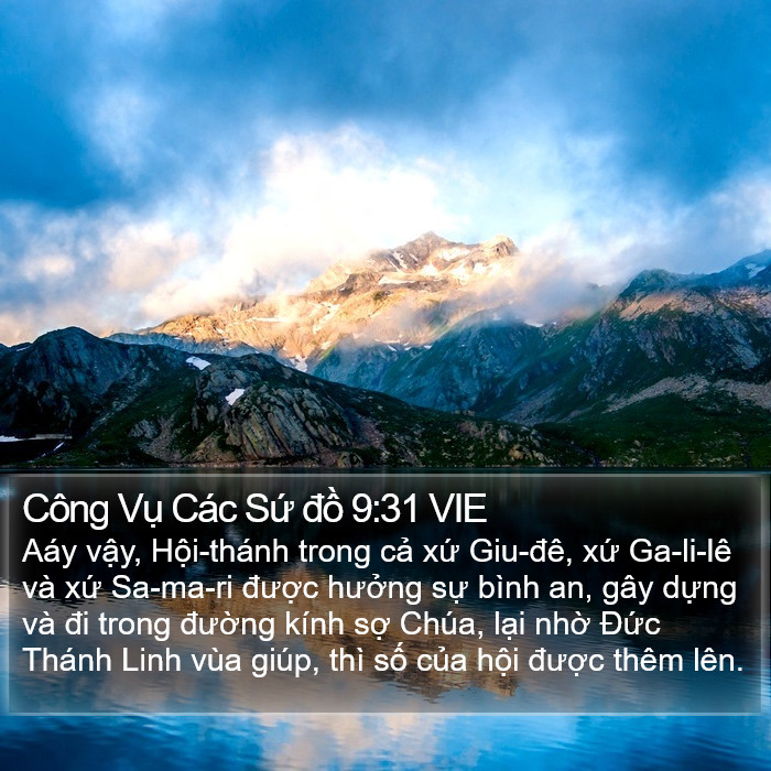 Công Vụ Các Sứ đồ 9:31 VIE Bible Study