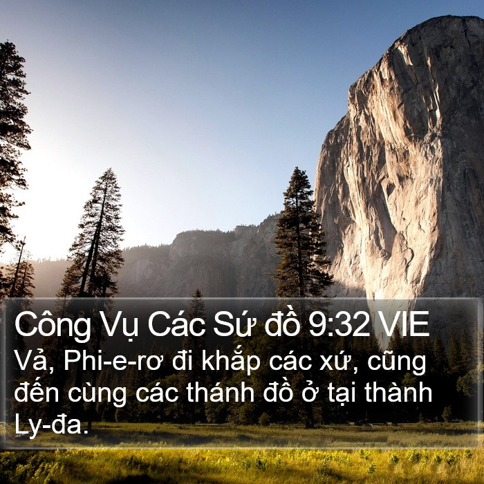Công Vụ Các Sứ đồ 9:32 VIE Bible Study