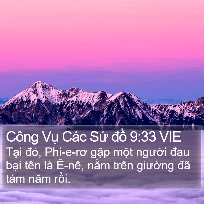 Công Vụ Các Sứ đồ 9:33 VIE Bible Study