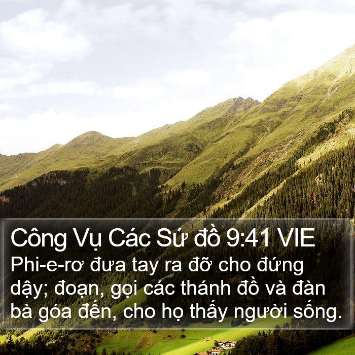 Công Vụ Các Sứ đồ 9:41 VIE Bible Study