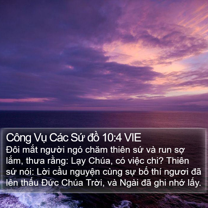 Công Vụ Các Sứ đồ 10:4 VIE Bible Study