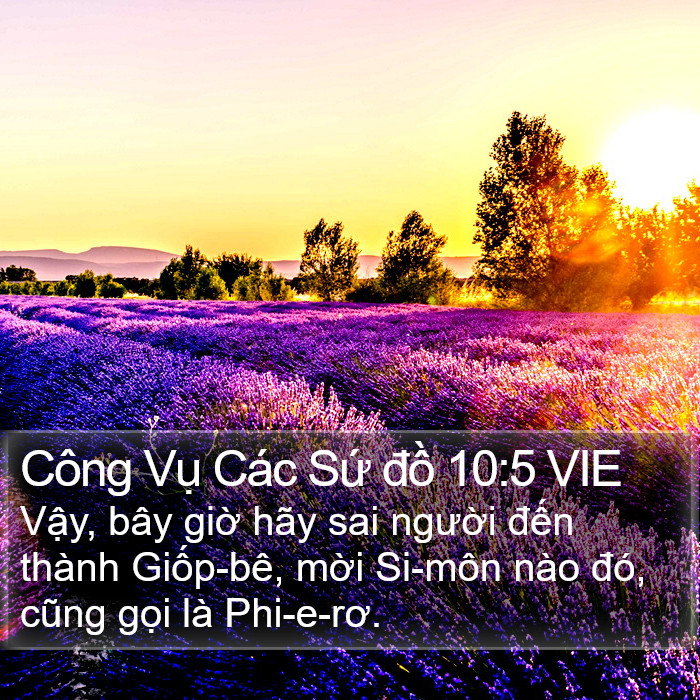 Công Vụ Các Sứ đồ 10:5 VIE Bible Study