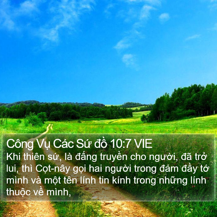 Công Vụ Các Sứ đồ 10:7 VIE Bible Study