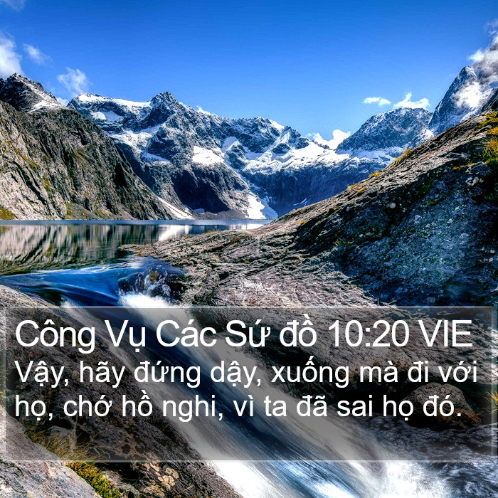 Công Vụ Các Sứ đồ 10:20 VIE Bible Study