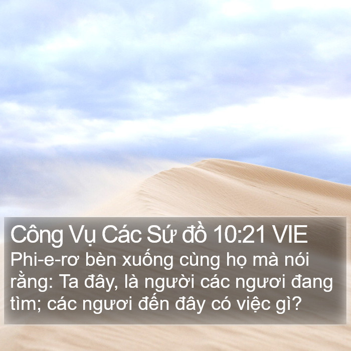 Công Vụ Các Sứ đồ 10:21 VIE Bible Study