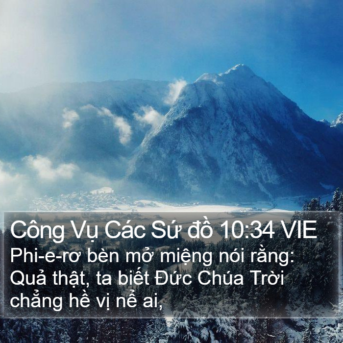 Công Vụ Các Sứ đồ 10:34 VIE Bible Study