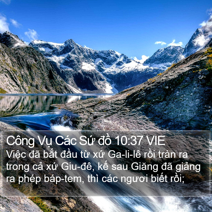 Công Vụ Các Sứ đồ 10:37 VIE Bible Study