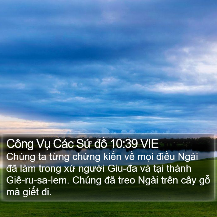 Công Vụ Các Sứ đồ 10:39 VIE Bible Study