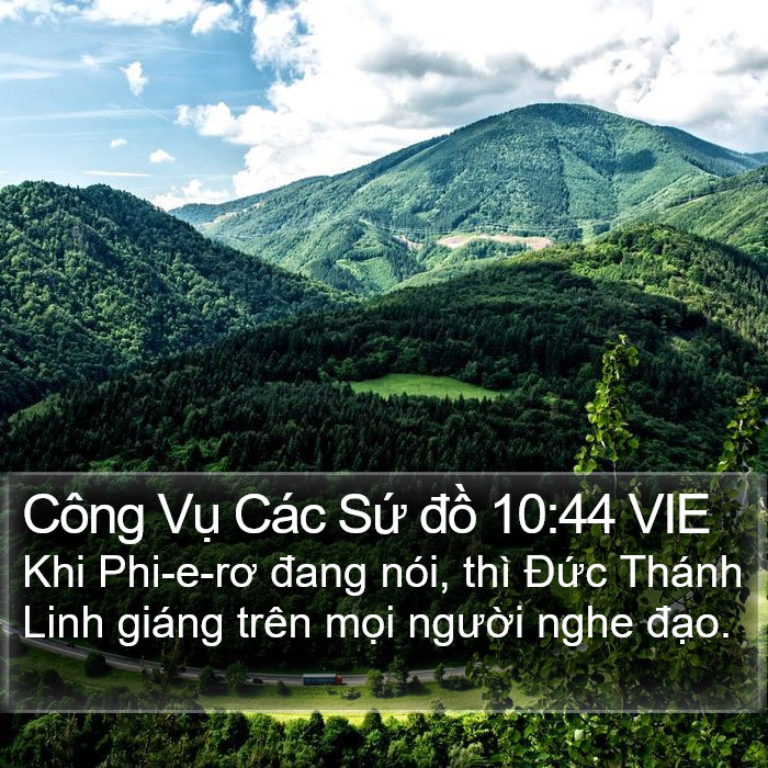 Công Vụ Các Sứ đồ 10:44 VIE Bible Study