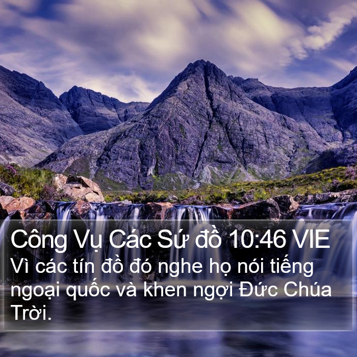 Công Vụ Các Sứ đồ 10:46 VIE Bible Study