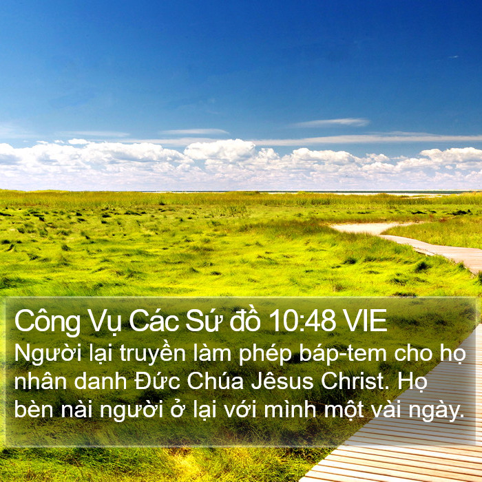 Công Vụ Các Sứ đồ 10:48 VIE Bible Study