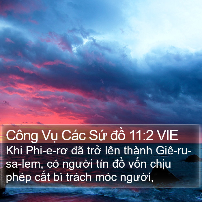 Công Vụ Các Sứ đồ 11:2 VIE Bible Study