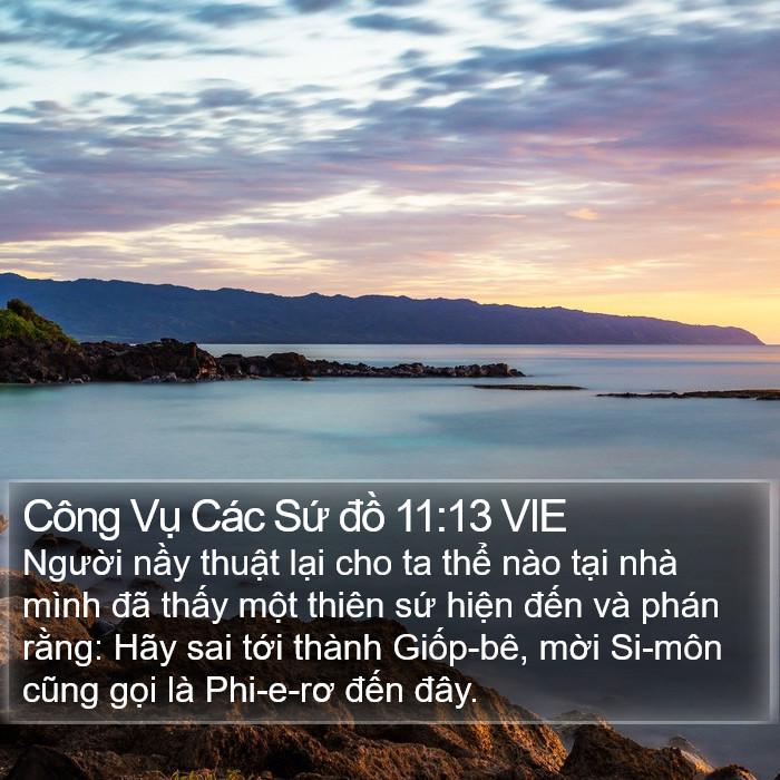 Công Vụ Các Sứ đồ 11:13 VIE Bible Study